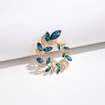 Brož Swarovski Elements Isabell - květina, Modrá