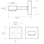 SAPHO - X-SQUARE mýdlenka magnetická, chrom XQ801