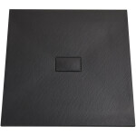 CERANO - Sprchová vanička čtvercová FlexiCut - SMC/minerální kompozit - upravitelná - černá matná - 100x100x3 CER-666058