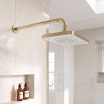 REA - Obdélníková dešťová sprcha JS-032 Brushed Gold REA-P0396