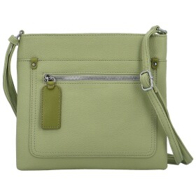 Stylová dámská koženková crossbody kabelka Walida, zelená