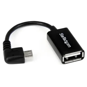 StarTech OTG kabel Micro USB (M) - USB A (F) černá / OTG kabel / Úhlový konektor / USB 2.0 480 Mbit/s / 12,7 cm (UUSBOTGRA)
