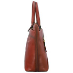 Luxusní dámská kožená kabelka do ruky Katana Gisela, hnědá