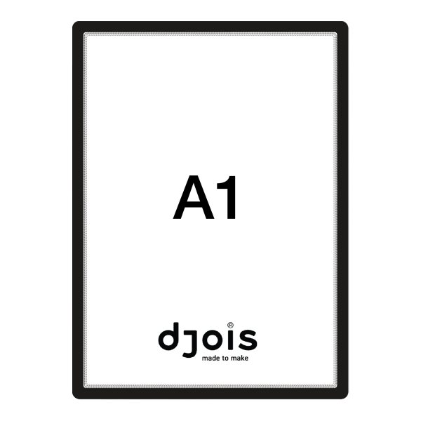 Djois samolepicí rámeček - Magneto, A1, černý, 1 ks
