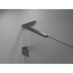 MEXEN/S - Lunar L Duo sprchový kout dveře křídlové 75 x 70 cm, transparent, grafit metal 834L-075L-070P-95-00