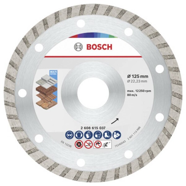 Bosch Accessories 2608615046 2608615046 diamantový řezný kotouč Průměr 125 mm Ø otvoru 22.23 mm beton, cihla, střešní taška 10 ks