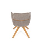 Jídelní židle, hnědá, látka, DCH-D1348 LAN2