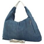 Trendy dámská textilní kabelka na rameno Kaela, krémová