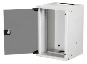 Equip ECO 300x300mm světle šedá / Nástěnný rozvaděč 10" / 9U / skleněné dveře / hloubka 300 mm (EWM-09-3030-G)