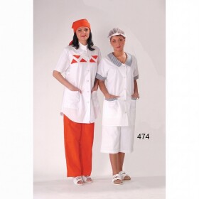 Kalhoty dámské 3/4 pas vz.474 bílé plátno 145g/m2