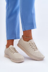 Kožené Sportovní Dámské Tenisky Beige Lalnai 37