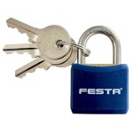 Zámek visací mosazný, 30 mm, poplastovaný