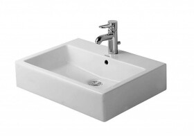 DURAVIT - Vero Umyvadlo na desku, 60x47 cm, s 1 otvorem pro baterii, s WonderGliss, alpská bílá 04526000001