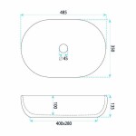 REA - Umyvadlo na desku Veronica Mat REA-U3900