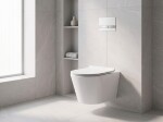 CERANO - WC závěsné Carlito, Rimless - bezokrajové splachování + Slim/SoftClose sedátko - bílá lesklá - 48,5x36,5 CER-417380