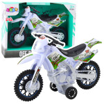 Mamido Motorka Crossbike Off-Road s efekty bílá