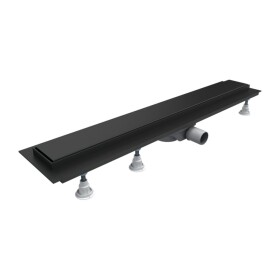 OMNIRES - LOWFIX lineární sprchový odtok s pevnou mřížkou, 100 cm černá /BLH/ LOWFIX100GBL