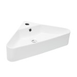 Rohové umyvadlo SAT Mood 56x34 cm otvor pro baterii, s přepadem SATM5634 SATM5634