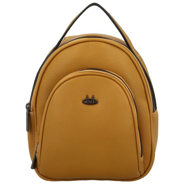 Stylový dámský koženkový kabelko-batůžek Fanett, žlutý