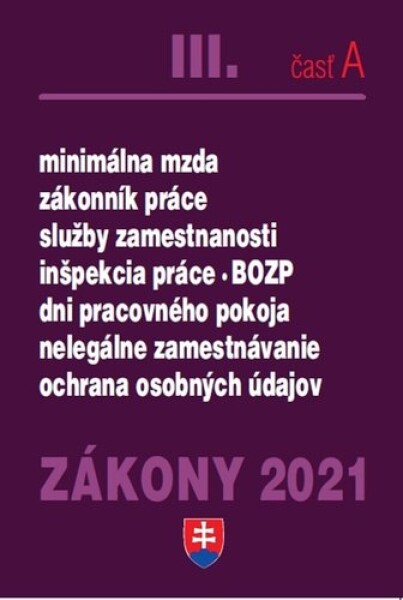 Zákony III-A /2021