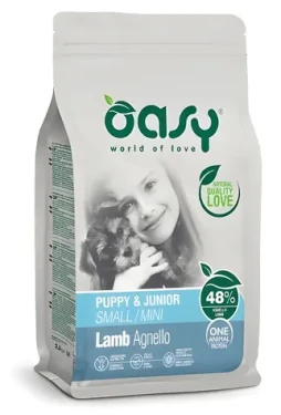 OASY One Animal Protein Puppy Junior Small/Mini jehněčí / Granule pro štěňata / monoprotein / bez lepku / 800 g