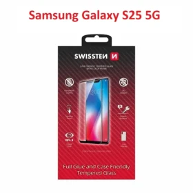 SWISSTEN FULL GLUE COLOR FRAME CASE FRIENDLY sklo pro SAMSUNG S931B GALAXY S25 5G černá (54501870)
