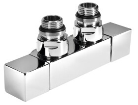 SAPHO - CUBE TWIN připojovací sada ventilů pro středové připojení, chrom CP581S
