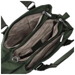 Stylová dámská nylonová kabelka do ruky Elke, tmavě zelená