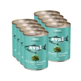 Louie konzerva Ryba s řasami 8x400g