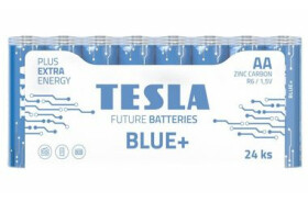 TESLA BLUE+ Zinc Carbon tužková baterie AA (R06) 24 ks / fólie (1099137199)