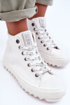 Dámské Tenisky Big Star Vysoké Zateplené Bílé GG274108 38