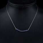 Náhrdelník Swarovski Elements Parrino, Fialová 39 cm + 3 cm (prodloužení)