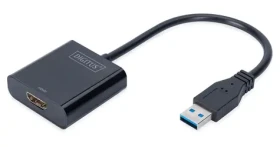 Digitus USB-A - HDMI DA-70841 černá / Adaptér / Full HD 1080p / USB 3.2 Gen 1 (5 Gb/s) (DA-70841)
