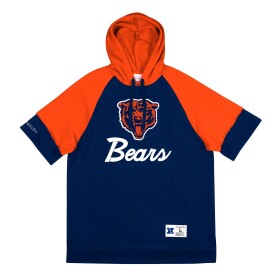 Mitchell & Ness Pánská mikina Chicago Bears NFL Cut Sleeves Fleece Short Sleeve Hoodie Velikost: M