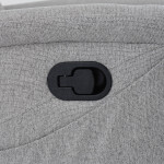 Relaxační křeslo, manuální ovládání, světle šedá látka