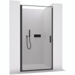 CERANO - Sprchové otočné dveře Porte L/P - 8 mm - černá matná, transparentní sklo - 90x195 CER-413492