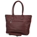 Trendy dámská koženková kabelka na rameno Ceyla, tmavě vínová