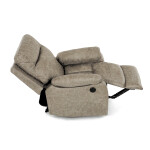 TV a relaxační křeslo s elektrickým ovládáním, potah lanýžová látka v dekoru vintage, 1 motor 240V