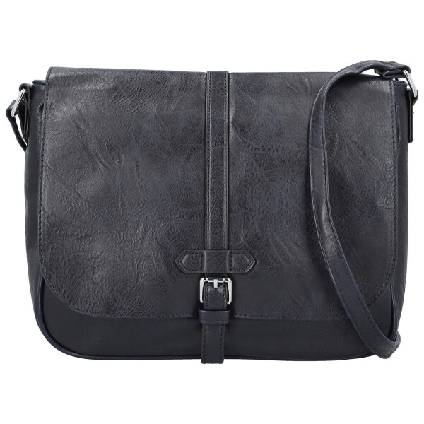 Trendy dámská koženková crossbody kabelka Relinda, tmavě modrá