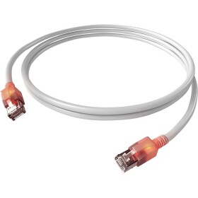 Easylan CS1OWADAD0010 RJ45 síťové kabely, propojovací kabely CAT 6A S/FTP 1.00 m bílá dvoužilový stíněný, bez halogenů, samozhášecí 1 ks