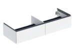 GEBERIT - ONE Umyvadlová skříňka, 133x27x47 cm, 2 zásuvky, lesklá bílá 505.076.00.1