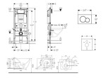 GEBERIT - Duofix Set předstěnové instalace, klozetu Gaia sedátka softclose, tlačítko Sigma01, černá SANI11CA5134