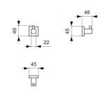 IDEAL STANDARD - IOM Square Háček, chrom E2192AA