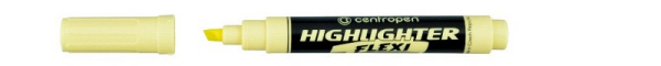 Zvýrazňovač Centropen HIGHLIGHTER FLEXI SOFT 8542 - pastelová žlutá