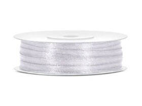 PartyDeco PartyDeco Bílá stuha 3 mm x 50 m (1 ks)