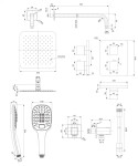 OMNIRES - PARMA termostatický podomítkový sprchový systém chrom /CR/ SYSPM11CR