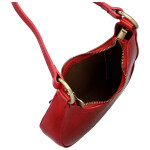 Luxusní dámská kožená kabelka na rameno Delami Vera Pelle Venny, červená