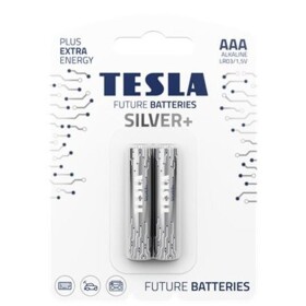 TESLA SILVER+ alkalická mikrotužková baterie AAA (LR03) 2 ks / papír (8594183397887)