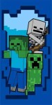 Jerry Fabrycs Minecraft Creeper Zombie JFK103250 plážová osuška modrá 70x140