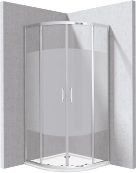 DEANTE - Funkia Evo čtvrtkruhový kout s vaničkou, 90x90 cm – vzor pruh KYPP0E99P